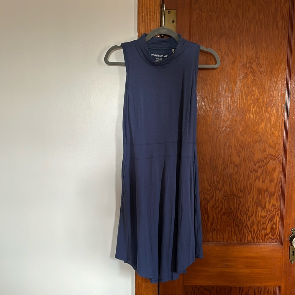 Toad&Co blue dress with pockets! Great condition! Size small!